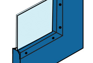 Fiberglass-Pedestrian-Door single glazing Diagram of single glazing